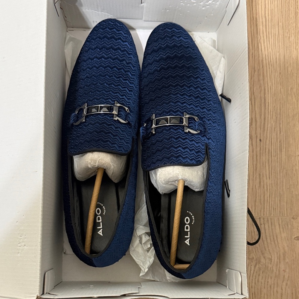 Aldo Men's Textured Navy Loafers